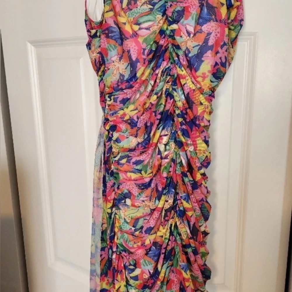 Amanda Uprichard Anja Strapless Ruched Mini Dress Paradiso Large NWT - Picture 9 of 14